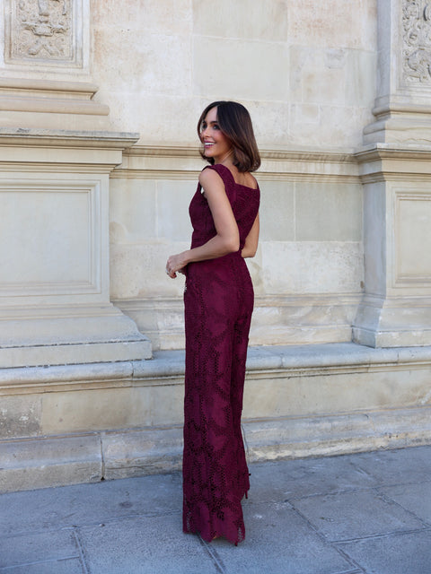 Pantalón Guipur Amarante