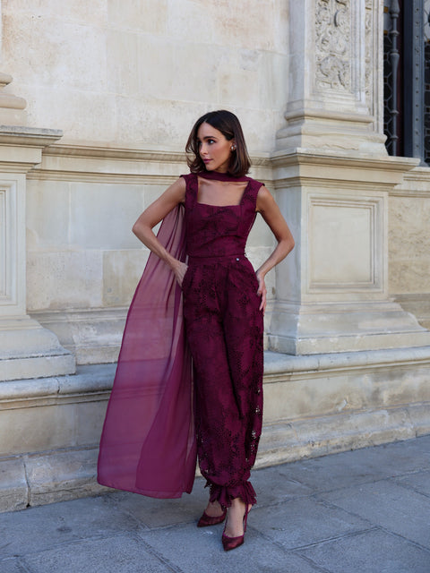 Pantalón Guipur Amarante