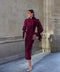 Vestido Midi Recto Amarante