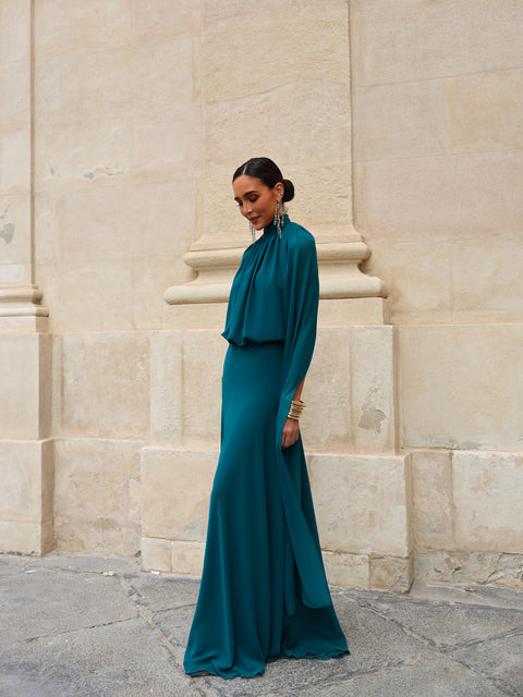 Vestido Paris Petróleo