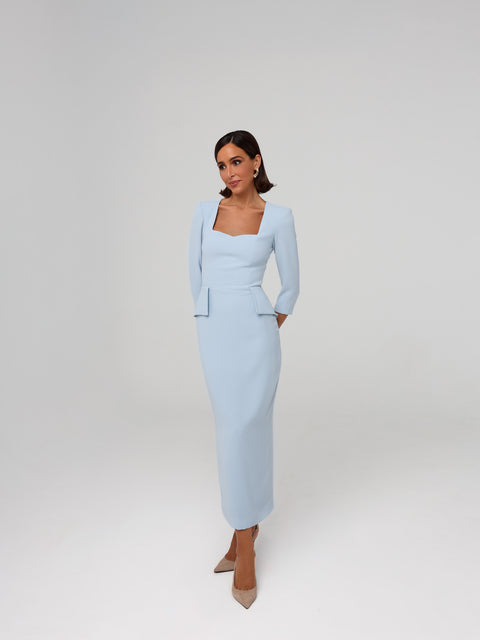 Viena Light Blue Dress