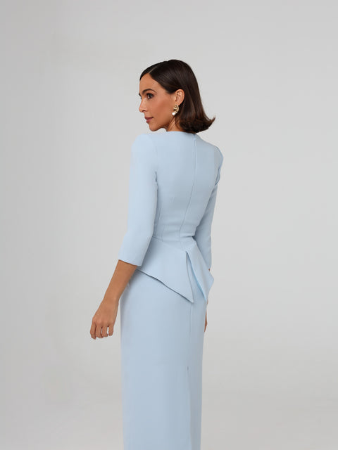 Viena Light Blue Dress