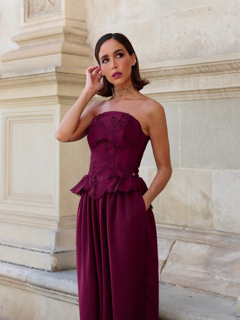 Pantalón Liso Amarante